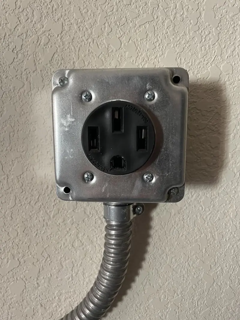 NEMA 14-50 outlet installed for Smart Home Electrical in Flossmoor